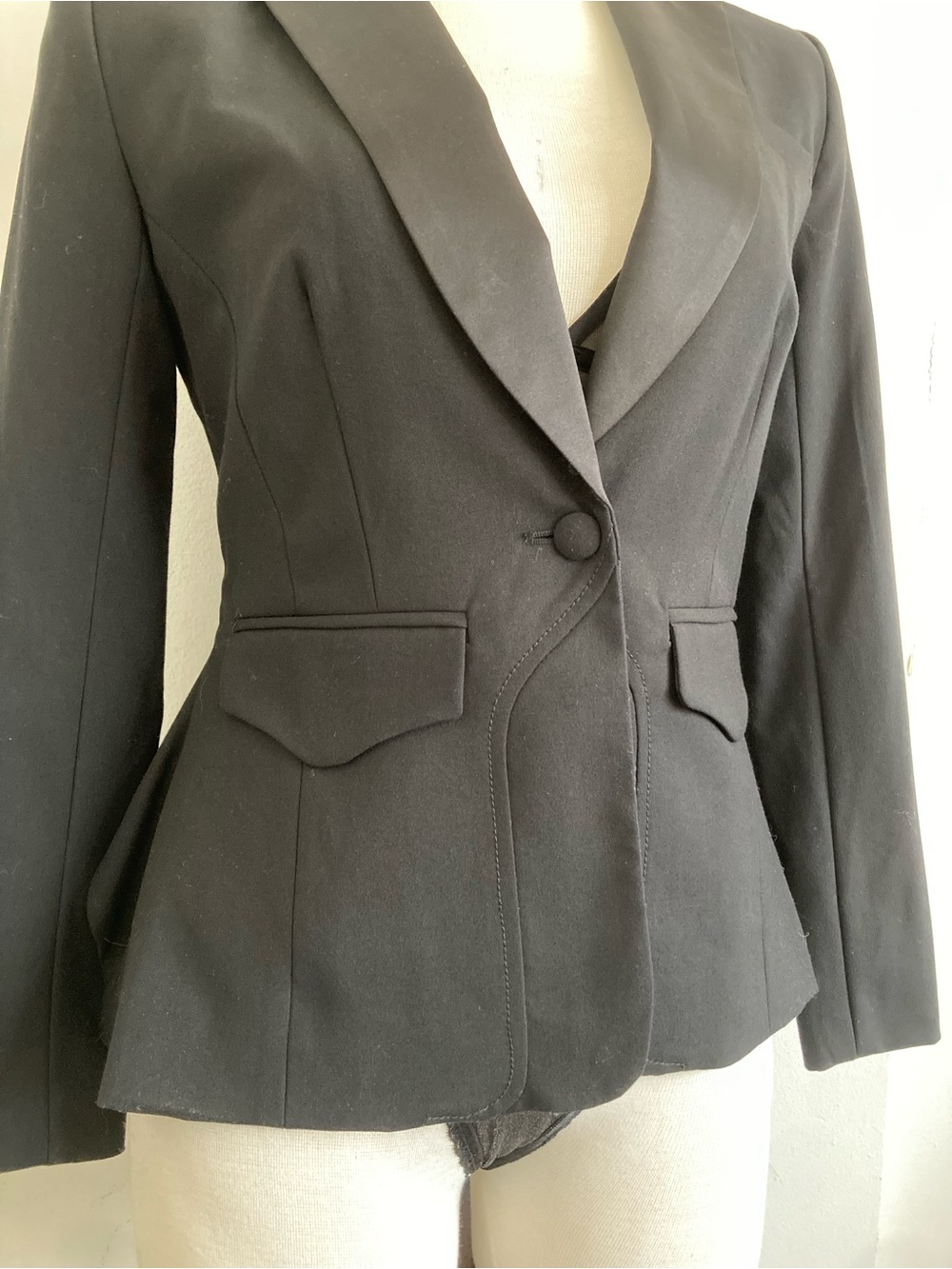 Altuzarra Black Tailored Peplum Blazer - Picture 6 of 11
